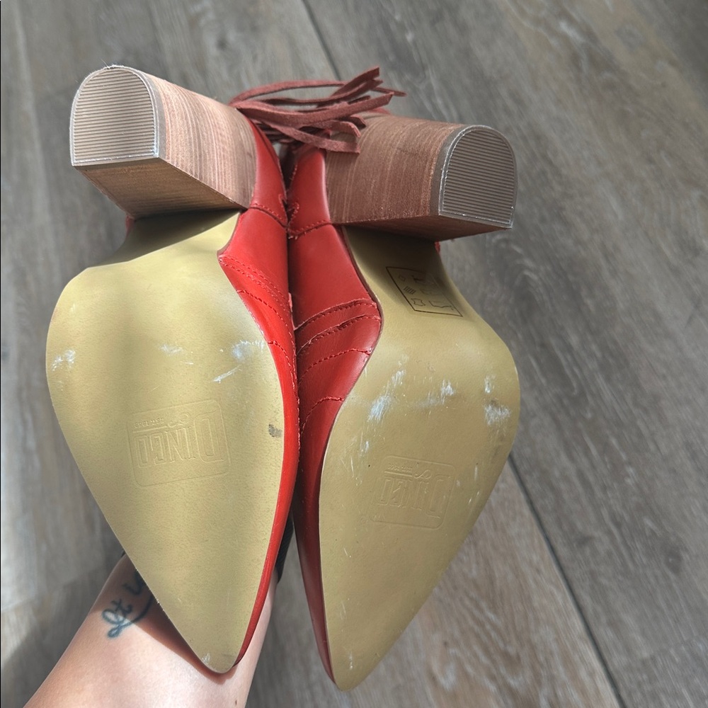 Dingo Red Leather Boots - Picture 4 of 4